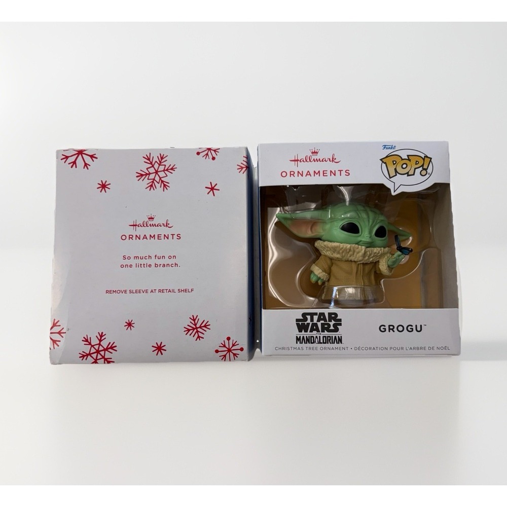 Hallmark Grogu With Butterfly Funko POP Ornament Star Wars Mandalorian NEW